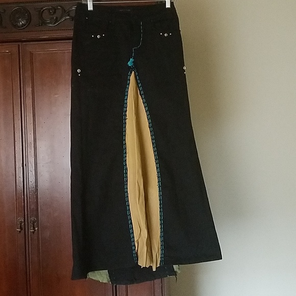 GUC Tommy Hillfiger jeans leather and denim skirt - Picture 6 of 6